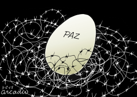 NACE LA PAZ EN TIEMPOS DUROS by Arcadio Esquivel