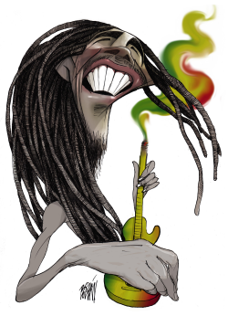 LOS 70 DE BOB MARLEY  by Angel Boligan