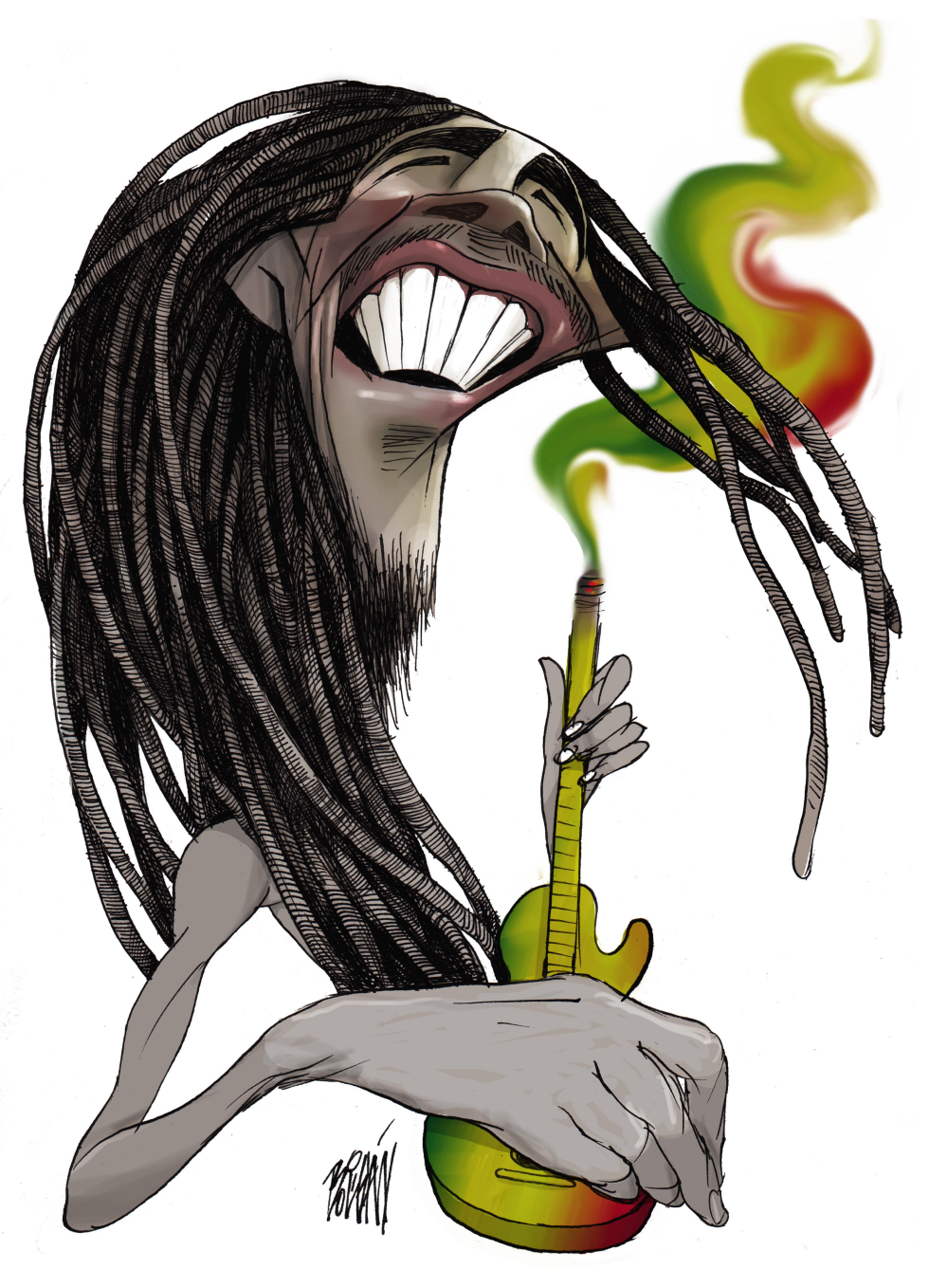  LOS 70 DE BOB MARLEY  by Angel Boligan