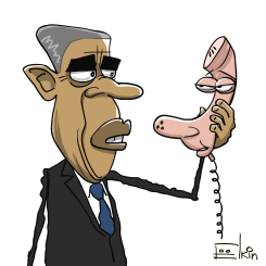 TELEPHONE CONVERSATION OBAMA AND PUTIN by Sergei Elkin