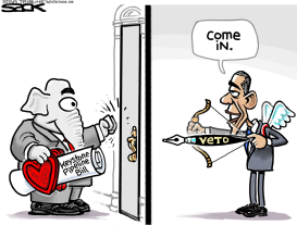 BE MY VETO-TINE by Steve Sack