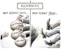 NY STATE KICKBACKS by Adam Zyglis