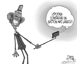 BASTON PARA SELFIES DE OBAMA by Gary McCoy