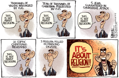 OBAMA AND RELIGION by Rick McKee