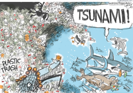 PLASTIC IN OCEANS by Pat Bagley