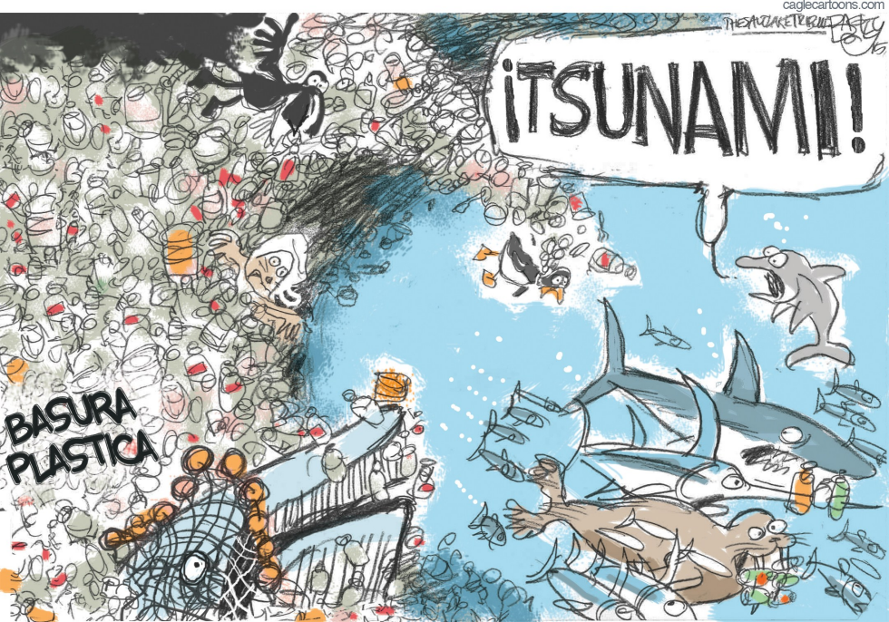  PLASTICO EN OCEANOS  by Pat Bagley