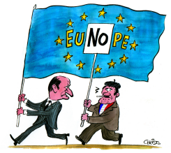 MR. CHIRAC AND FRENCH NO TO EU CONSTITUTION by Christo Komarnitski