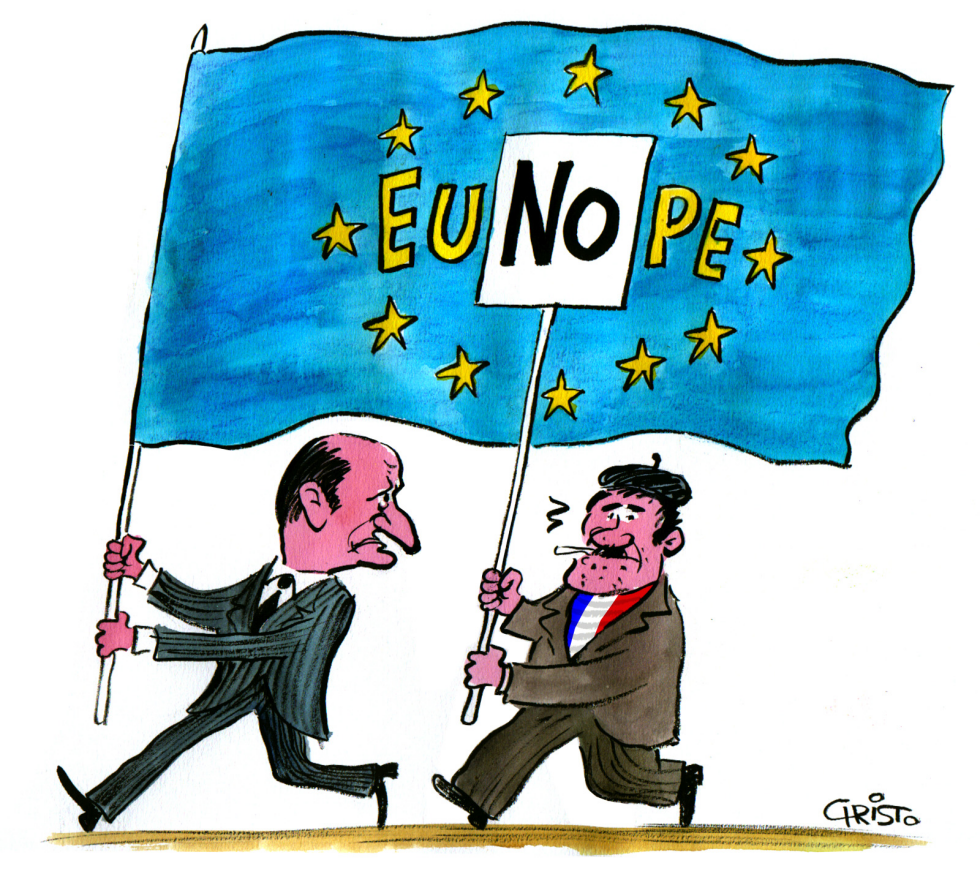  MR. CHIRAC AND FRENCH NO TO EU CONSTITUTION by Christo Komarnitski