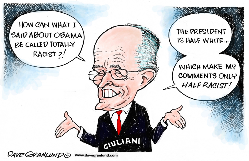  GIULIANI REMARKS ON OBAMA by Dave Granlund