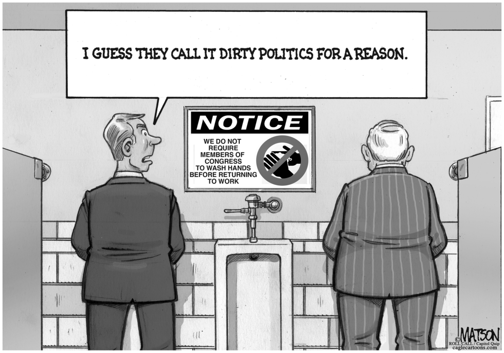  MEMBERS OF CONGRESS HAVE NO NEED FOR HAND-WASHING REGULATIONS by RJ Matson