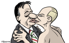 PUTIN VISITA A ORBAN by Martin Sutovec