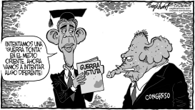 PODERES BELICOS DE OBAMA by Bob Englehart