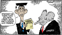 PODERES BELICOS DE OBAMA  by Bob Englehart