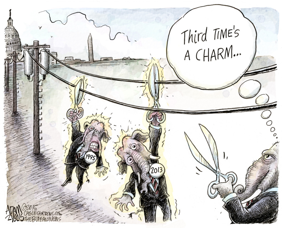  SHUTDOWN POLITICS by Adam Zyglis