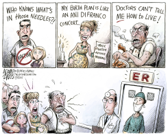 FLOODING THE ER by Adam Zyglis