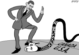 OBAMA STOPS KEYSTONE XL by Rainer Hachfeld