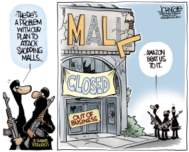 TERRORISTS AND MALLS by John Cole