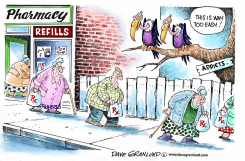 PRESCRIPTION DRUGS AND CRIME by Dave Granlund