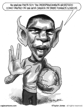 OBAMA SALUDA A SPOCK by Taylor Jones