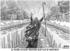 PRIMER MINISTRO NETANYAHU HACE OLAS EN WASHINGTON by RJ Matson