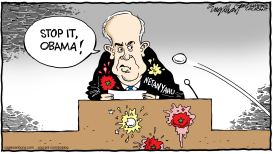 NETANYAHU ADDRESSES CONGRESS by Bob Englehart