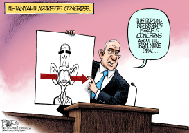 NETANYAHU RED LINE by Nate Beeler