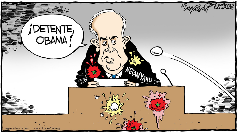  NETANYAHU SE DIRIGE AL CONGRESO  by Bob Englehart