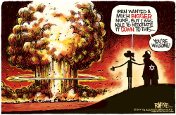 IRAN NUKE by Rick McKee