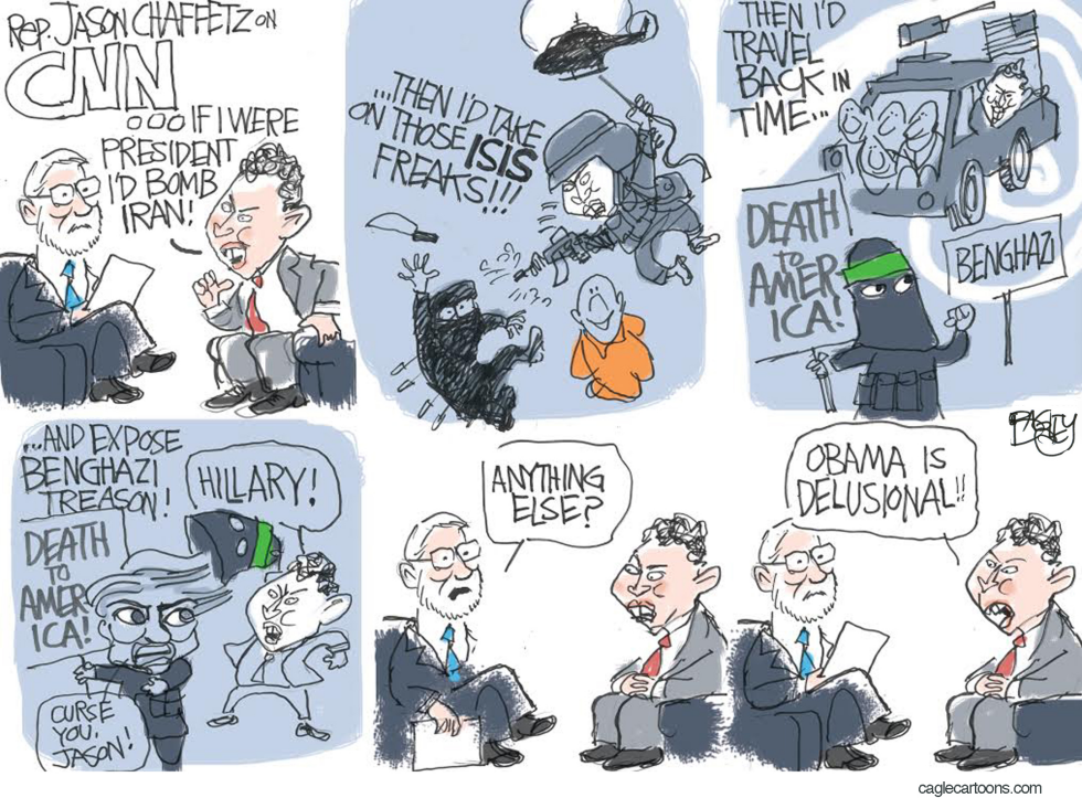  REP JASON CHAFFETZ WARRIOR by Pat Bagley