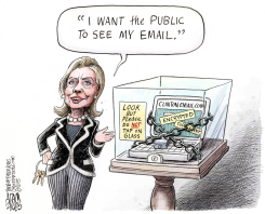 HILLARY'S EMAIL by Adam Zyglis