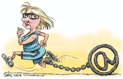 HILLARY E-MAIL SCANDAL AND HER RUN by Daryl Cagle