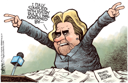 HILLARY NIXON by Rick McKee