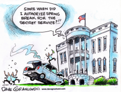 SECRET SERVICE DRINKING by Dave Granlund