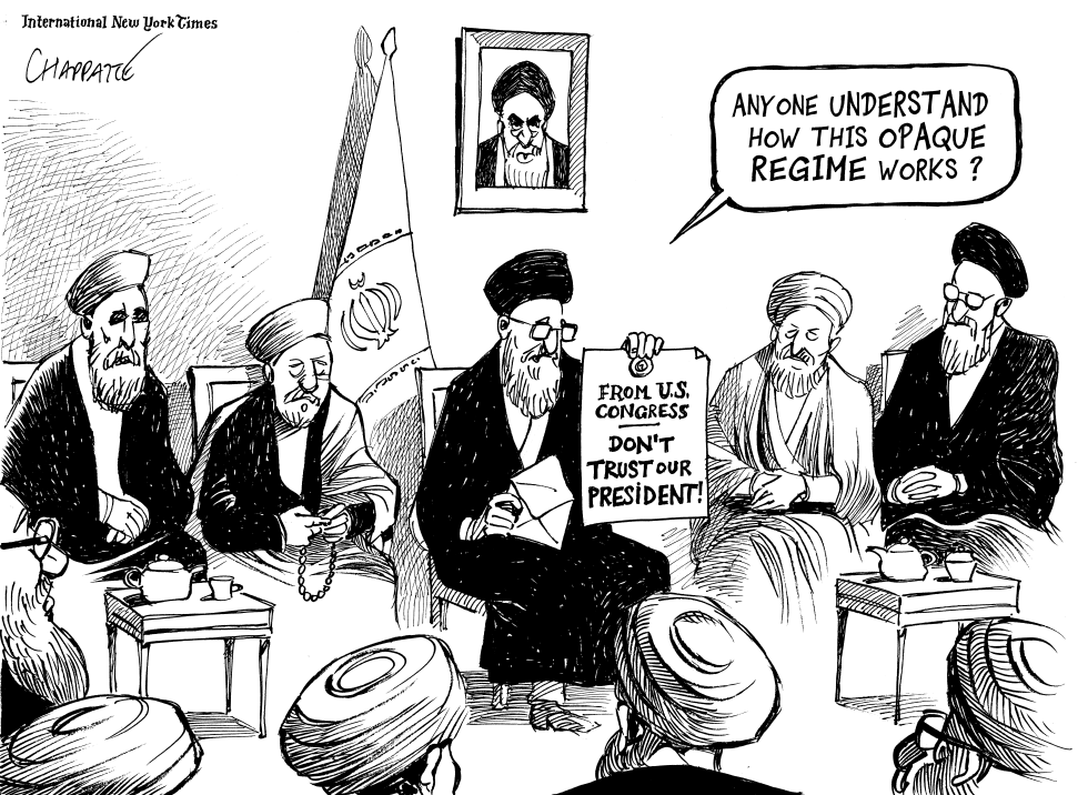  REPUBLICAN SENATORS WRITE TO IRAN by Patrick Chappatte