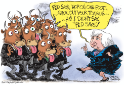 JANET YELLEN - THE FED AND WALL STREET by Daryl Cagle