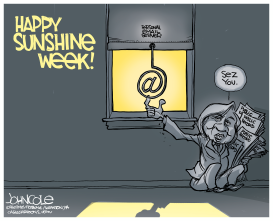 CLINTON AND SUNSHINE WEEK by John Cole