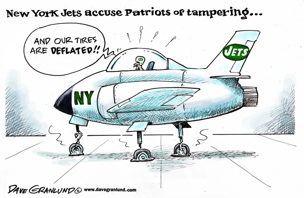  NY JETS ACCUSE PATRIOTS by Dave Granlund