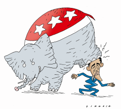 OBAMA AND REPUBLICANS by Osmani Simanca