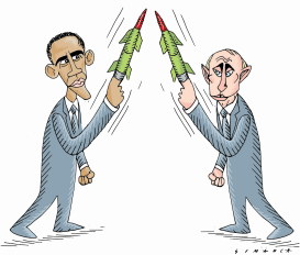 PUTIN AND OBAMAS FINGER by Osmani Simanca