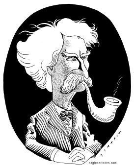 MARK TWAIN / CARICATURA by Osmani Simanca