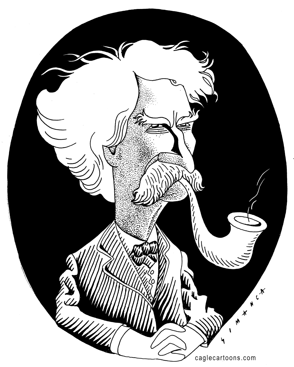  MARK TWAIN / CARICATURA by Osmani Simanca