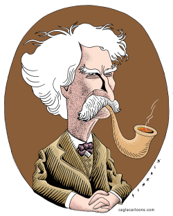 MARK TWAIN / CARICATURE /  by Osmani Simanca