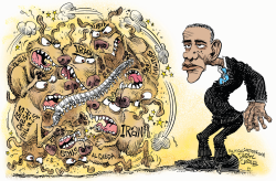 SPINELESS OBAMA AND THE MIDDLE EAST by Daryl Cagle