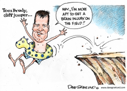 TOM BRADY CLIFF JUMP by Dave Granlund