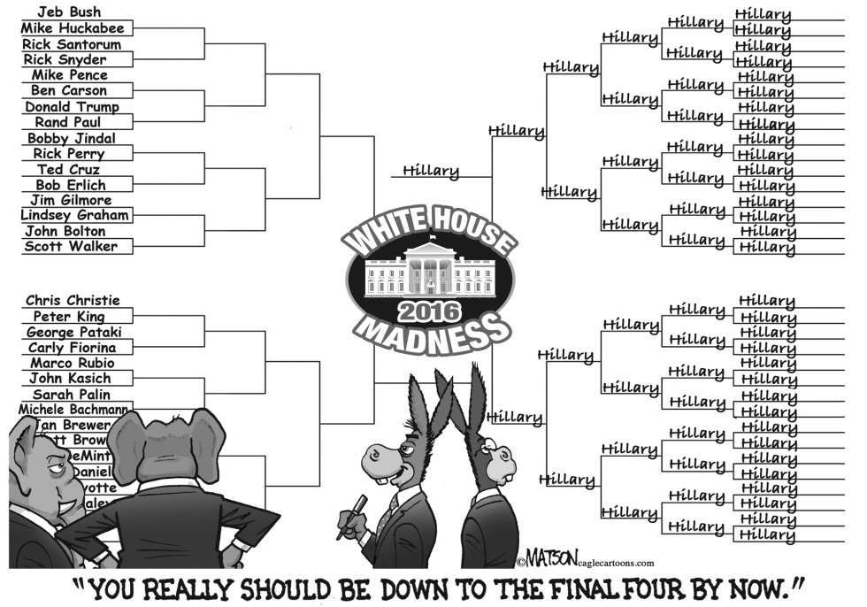  REPUBLICANS STRUGGLE WITH ELECTION 2016 BRACKETS by RJ Matson