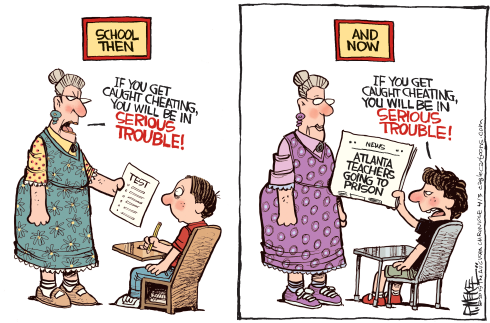  CHEATING TEACHERS by Rick McKee