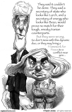 JOHN KERRY AND ERNEST MONIZ by Taylor Jones