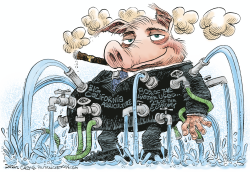 CALIFORNIA AGRICULTURE WATER HOG by Daryl Cagle