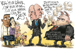 TWO FACED JERRY BROWN by Daryl Cagle