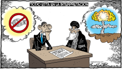 ACUERDO NUCLEAR CON IRAN DE OBAMA  by Bob Englehart